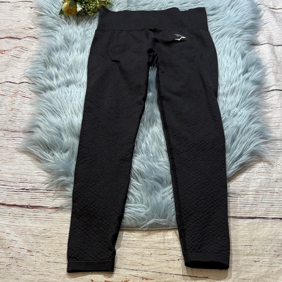 Gymshark Seamless Black Full Length Leggings sz S - Picture 1 of 7